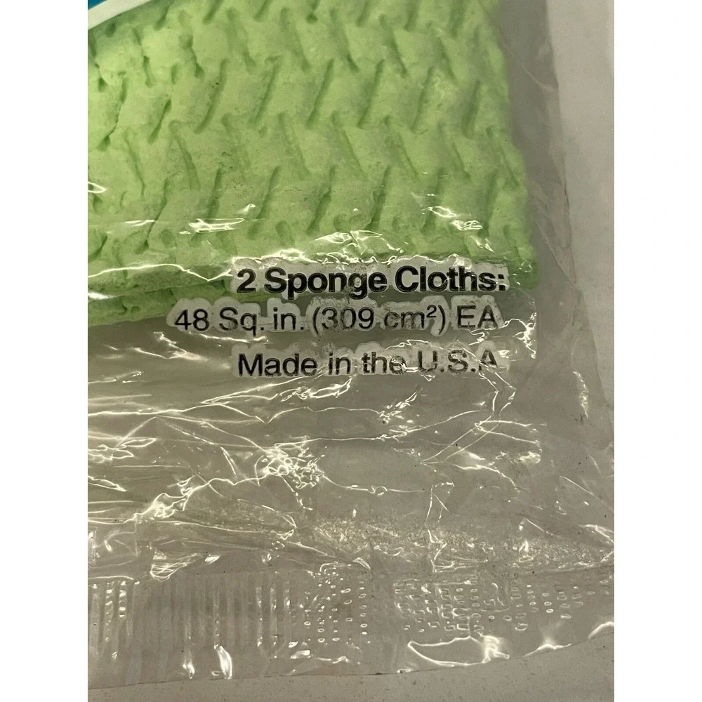 Vintage Brillo‎ Sponge Cloths 2 Count Cellulose Reusable Cleaning New Old Stock